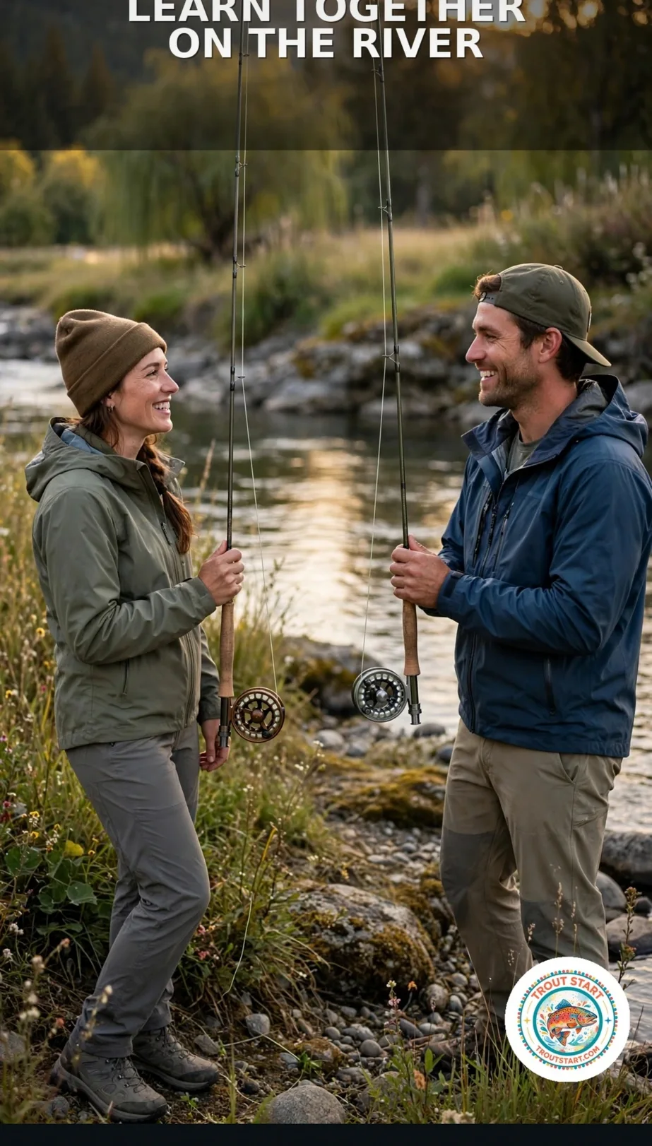 Two rods, one river, zero arguments about who fishes the left seam
